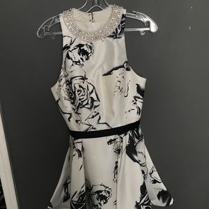 White & Black Homecoming dress